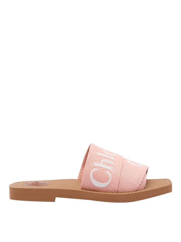 Woody Logo Band Flat Sandals