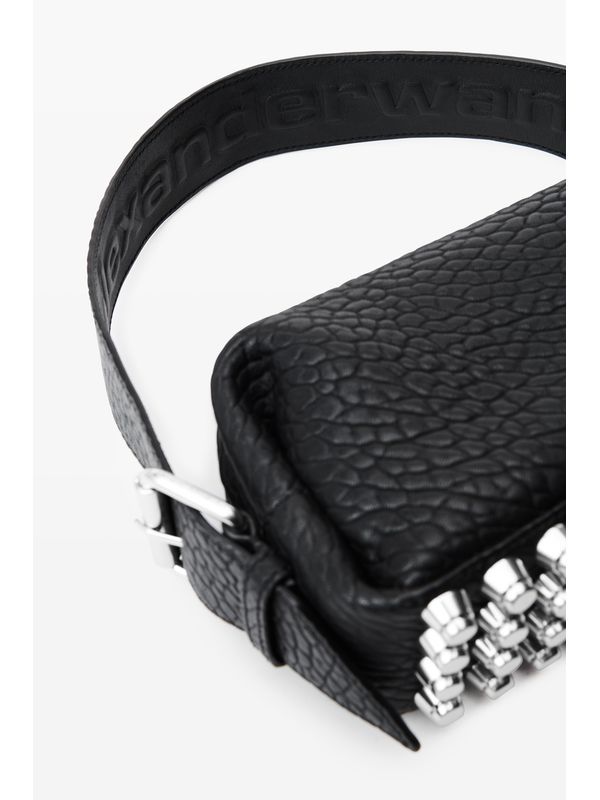 Ricco Stud Detail Leather Shoulder Bag