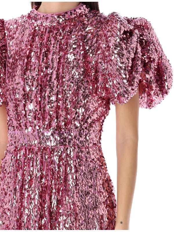 Allover Sequin Puff Dress