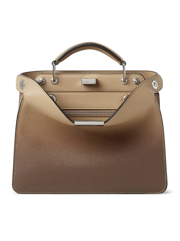 Fendi Peekaboo I See U Small Beige Brief Case