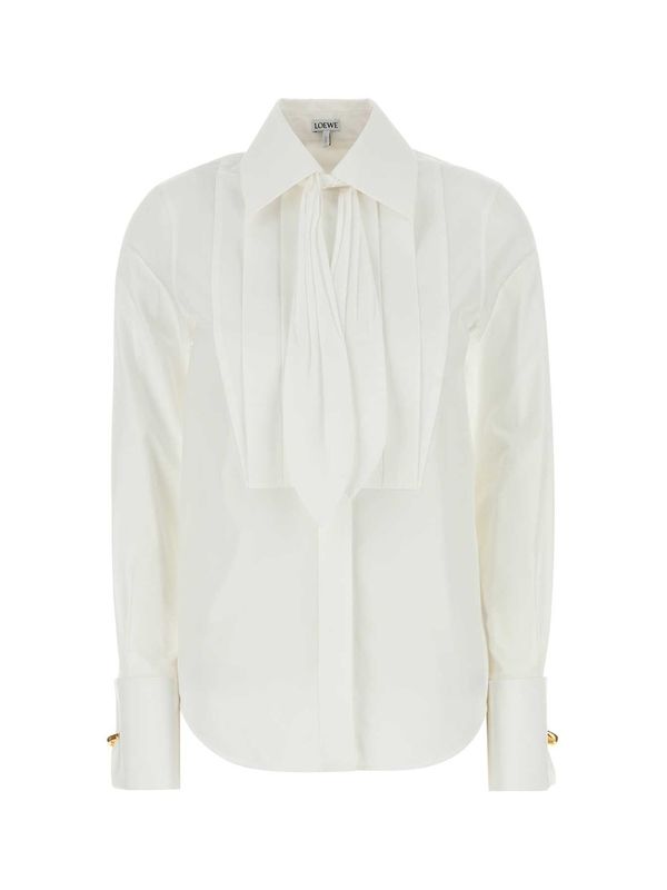 Anagram Logo Embroidered Detachable Tie
  Shirt