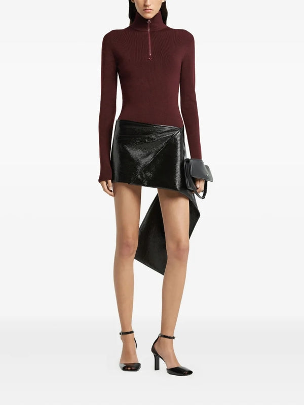 Courrèges Burgundy Knitted