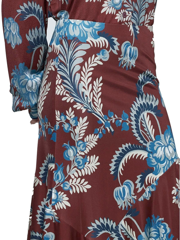 Allover Printed Pleated Skirt