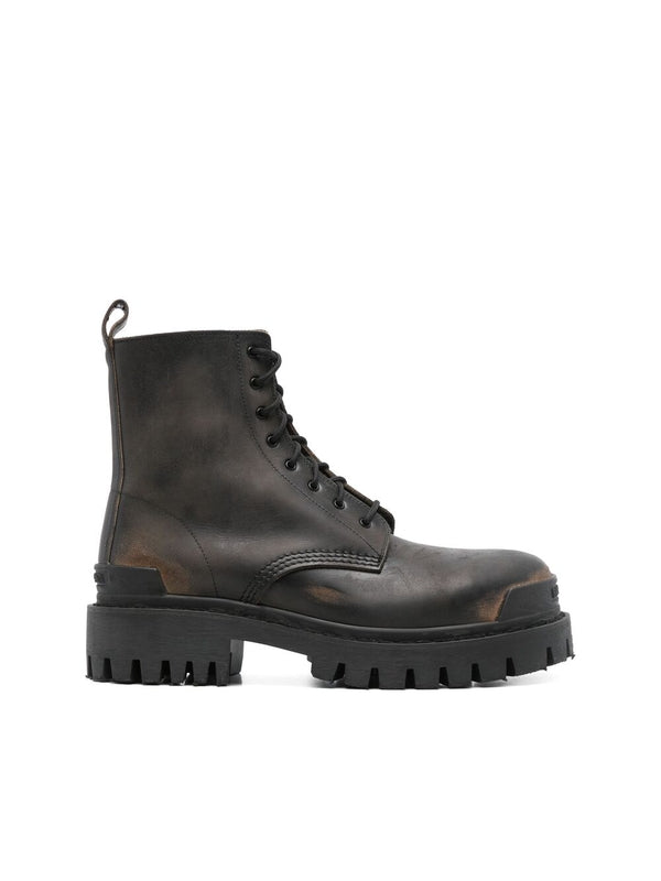 Strike Vintage Leather Lace-up Boots