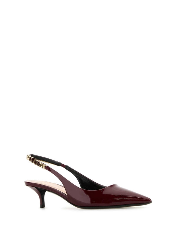 Signoria Logo Chain Slingback Heels