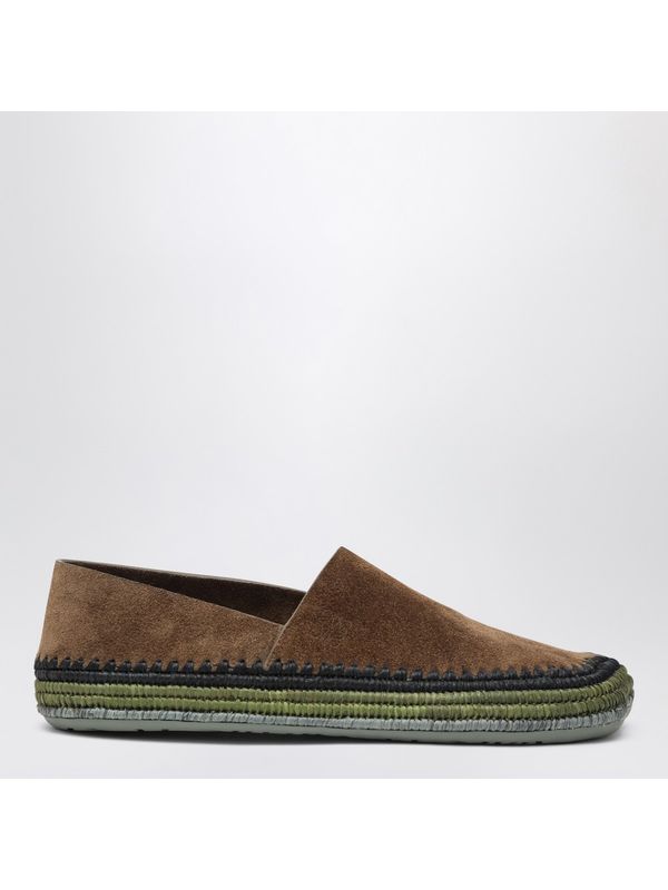 RIO Suede Raffia Loafers