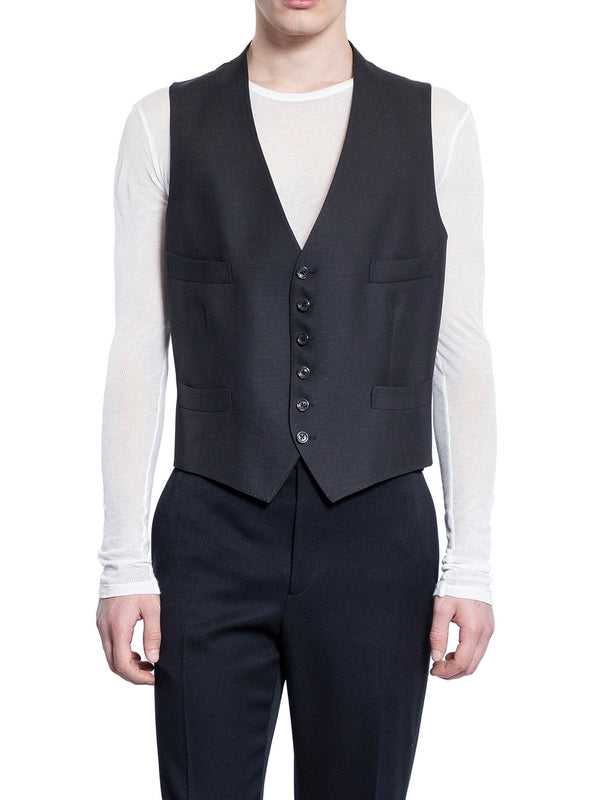 Tailored Wool Silk Vest