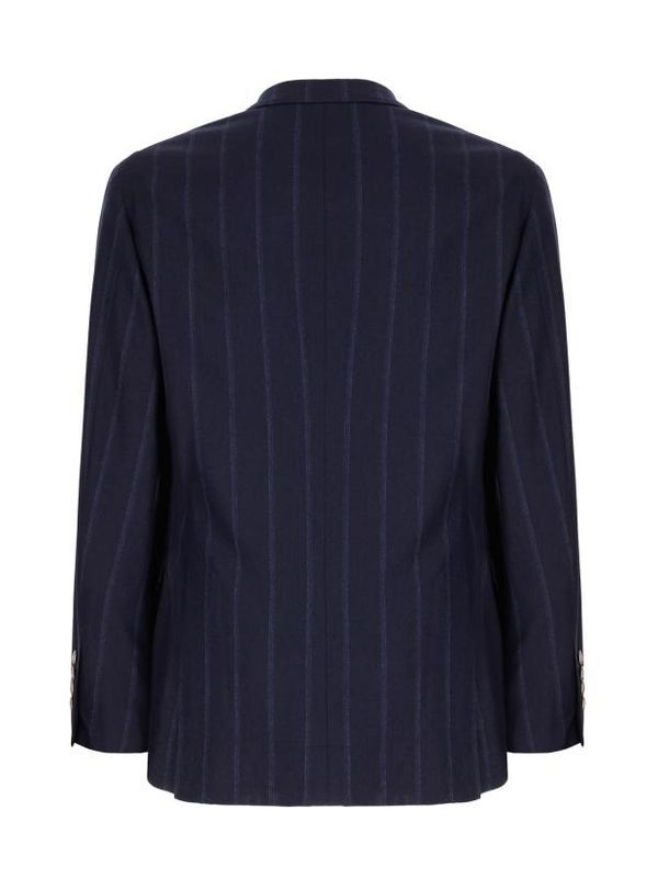 Pinstripe Wool Silk Single
  Setup Suit