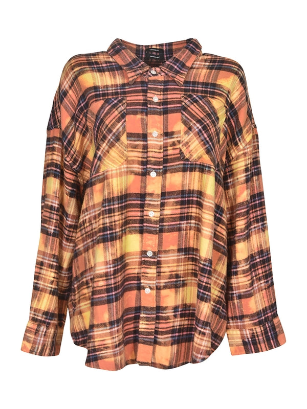 Washed Cotton Check Shirt