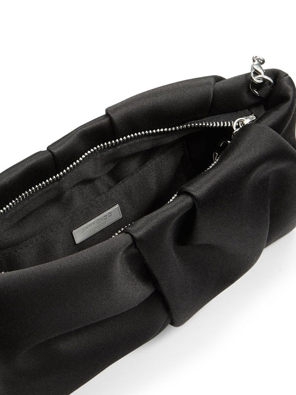 Bonny Satin Draped Chain Shoulder Bag