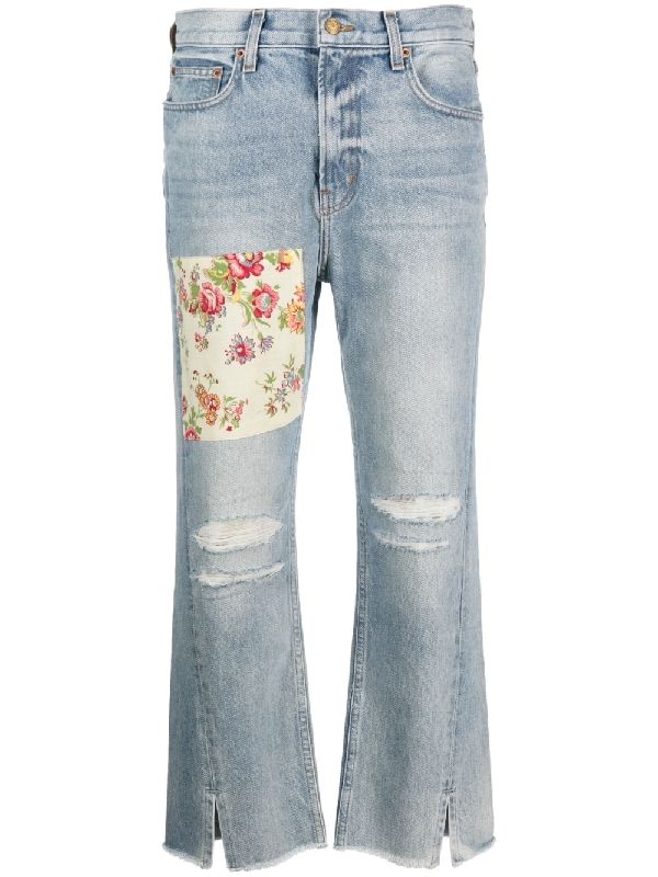 Patchwork Denim Pants