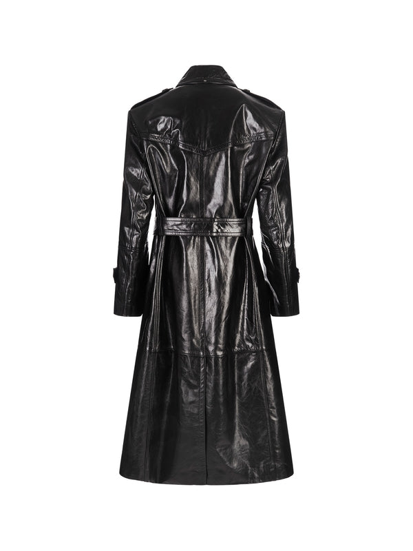 Alfeo Belt Leather Coat