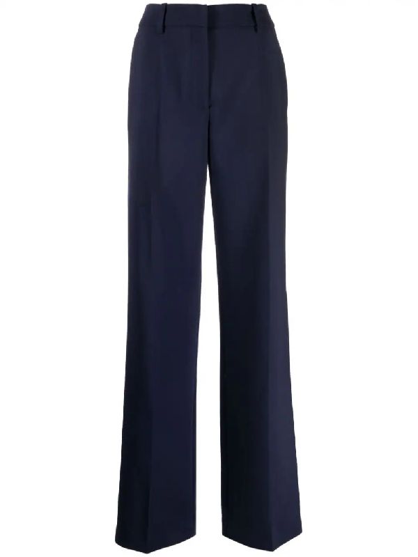 Virgin Wool Blend Tailored Pants