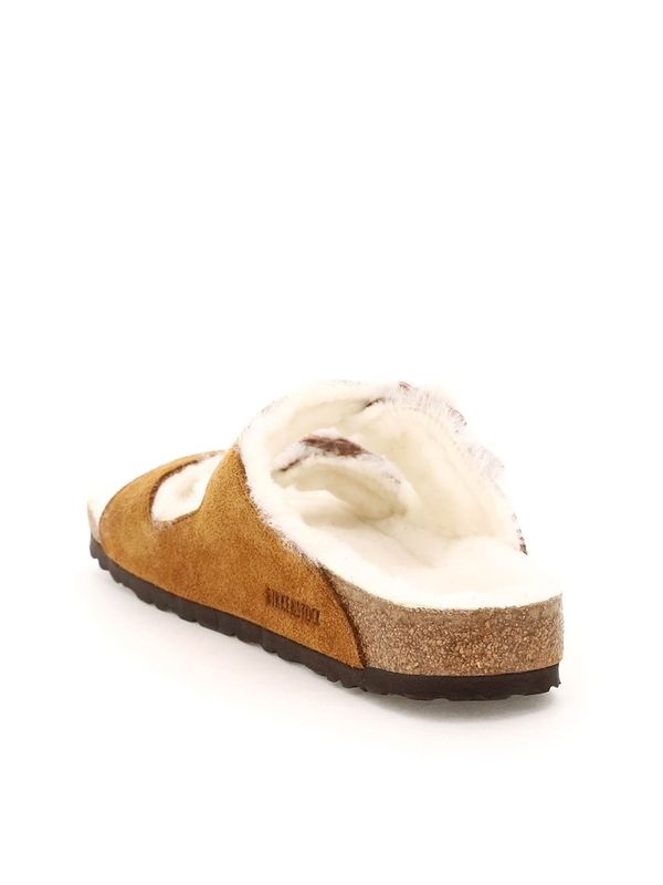 Arizona Shearling Suede Sandals