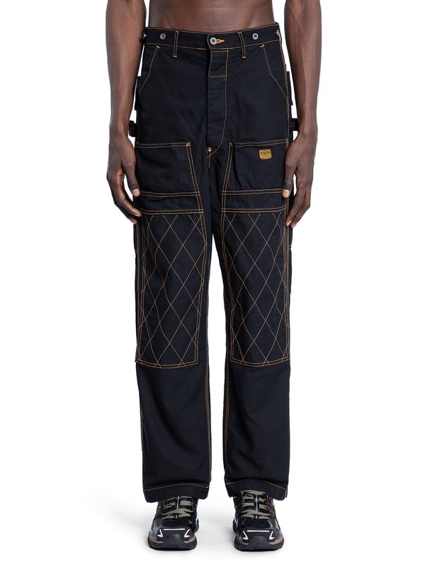 Stitch Detail Cotton Denim Pants