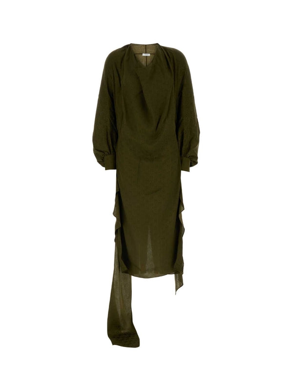 Monogram Printed Silk Dress