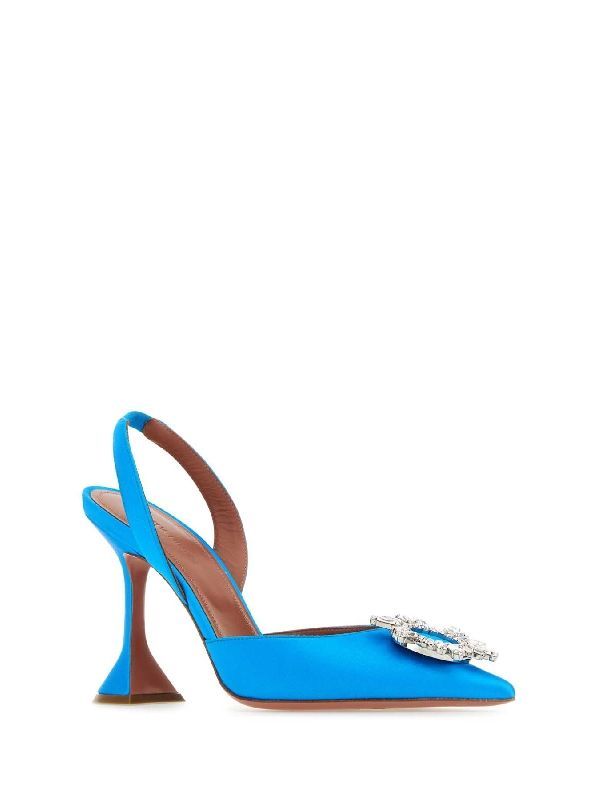 Begum Jewel Decorated Satin Slingback
  Heels