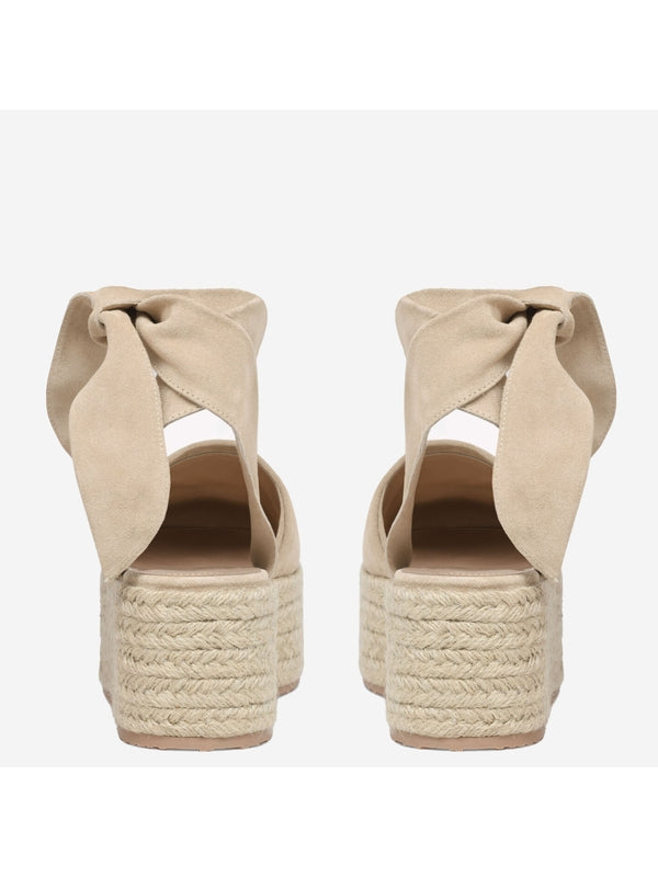 Almeria Bow Detail Wedge Sandals