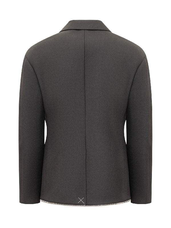 Zip Trim Wool Jacket