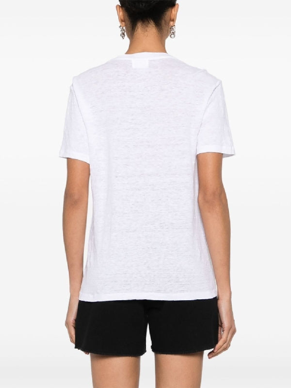 Zewel Logo Linen Short Sleeve T-shirt