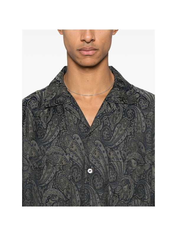 Paisley Jacquard Cotton Blend Shirt