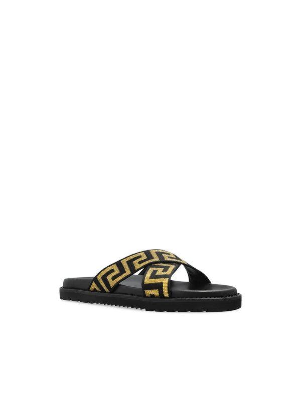 Versace Black Slides