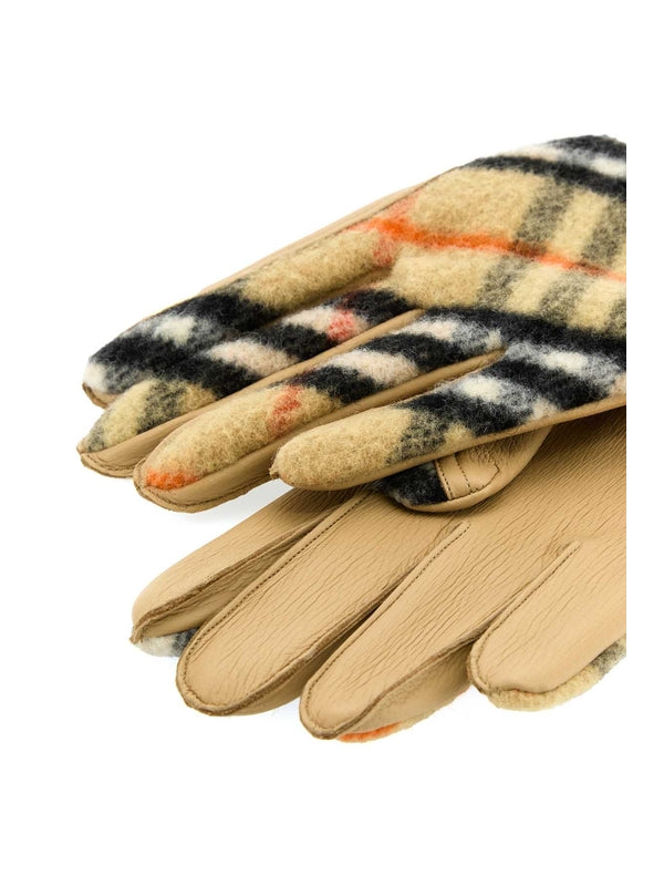 Check Wool Gloves