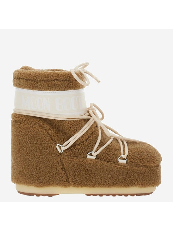 Moonboots Beige Lace-Up Boots