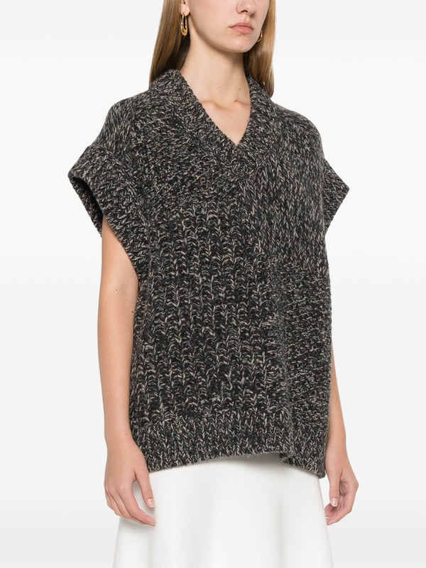 Mouline Wool Knit Vest