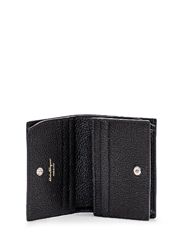 Gancini Detail Leather Coin Wallet