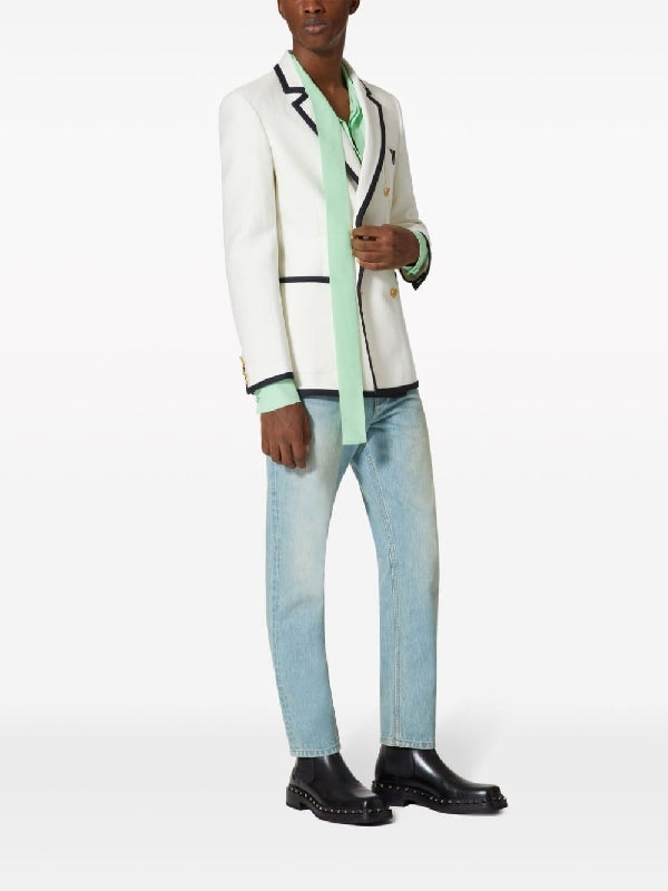 Back Logo Patch Denim Pants