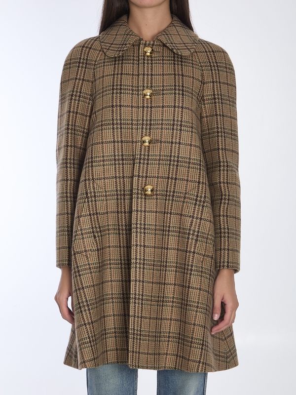 Victoire Check Wool Coat