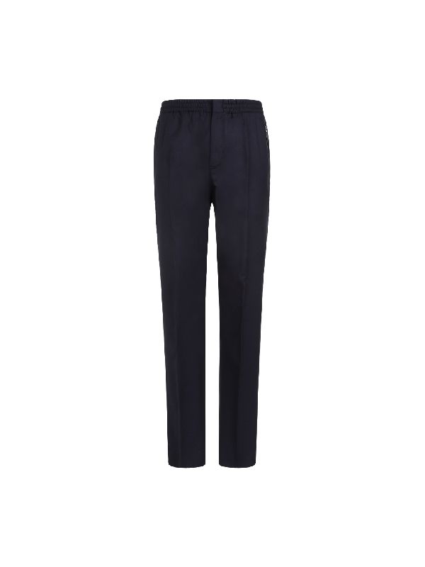 Zipper Pocket Wool Blend Pants