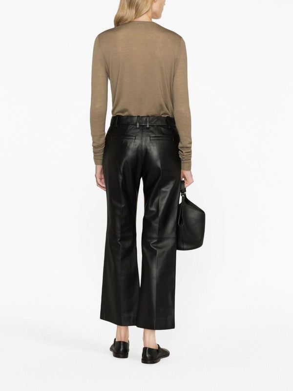 Talia Leather Flare Pants