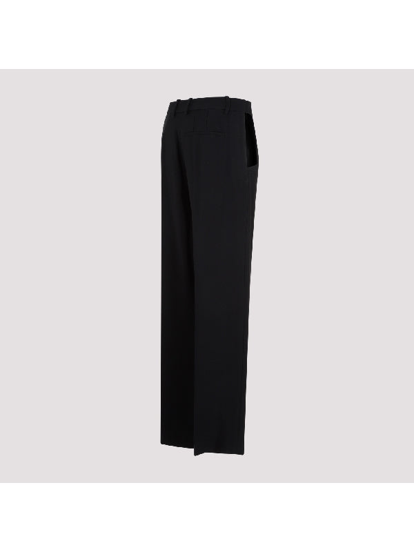 Wool Blend Cutout Pants