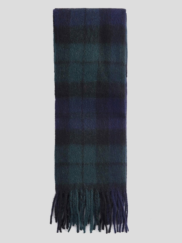 Tartan Check Wool Cashmere Scarf