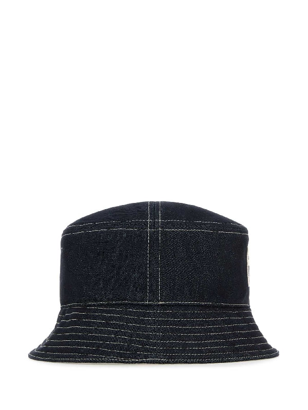 FF Logo Embroidery Denim Bucket Hat