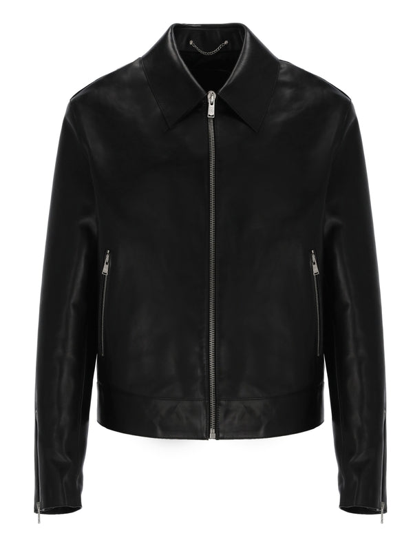 Zip-up Leather Jacket