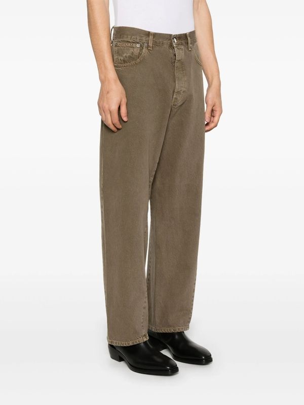 Wide Twist Denim Pants