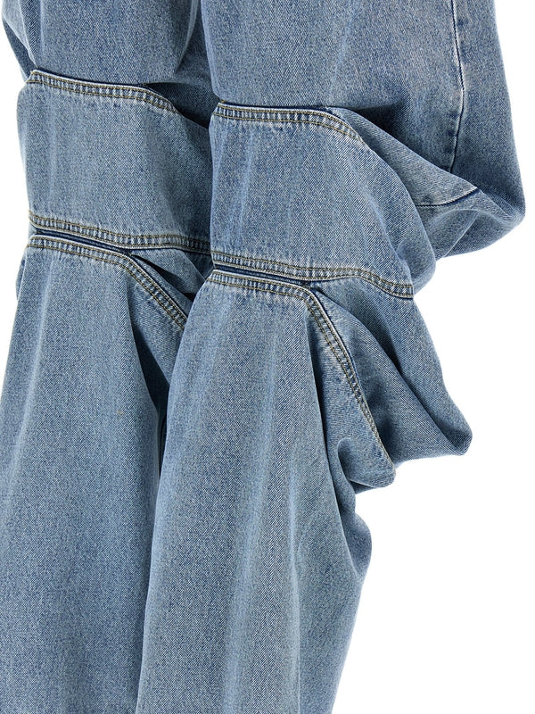 Drape Long Denim Pants