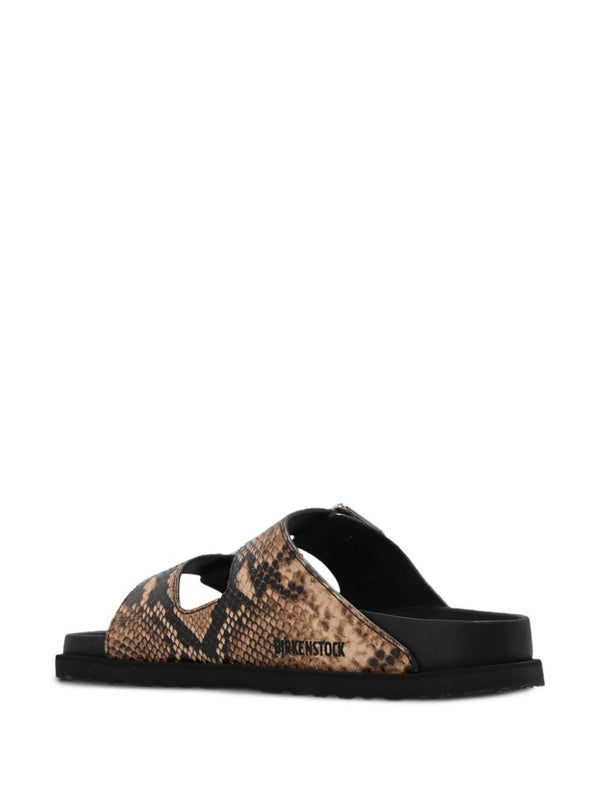 Arizona Buckle Strap Croco Effect Sandals
