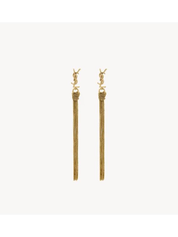 Cassandra Monogram Fringe Earrings - Jente