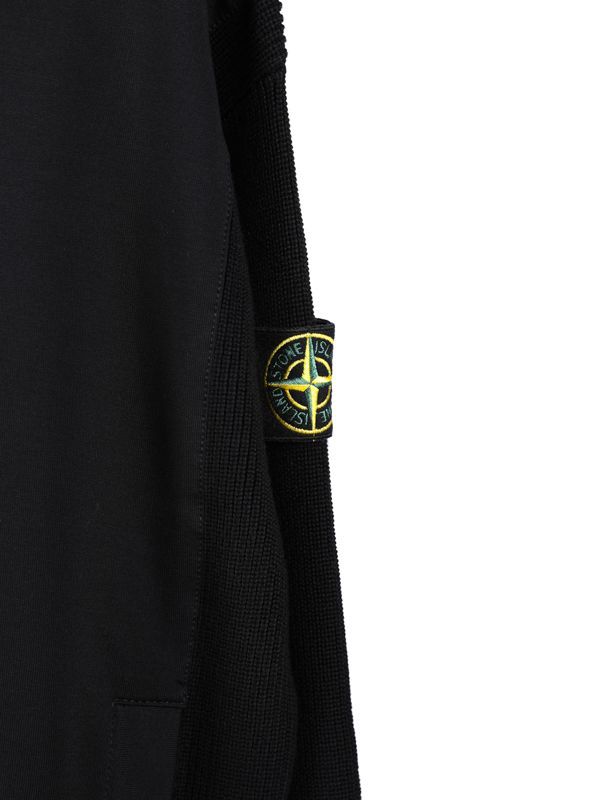 Wappen Patch High-neck Cotton Cardigan