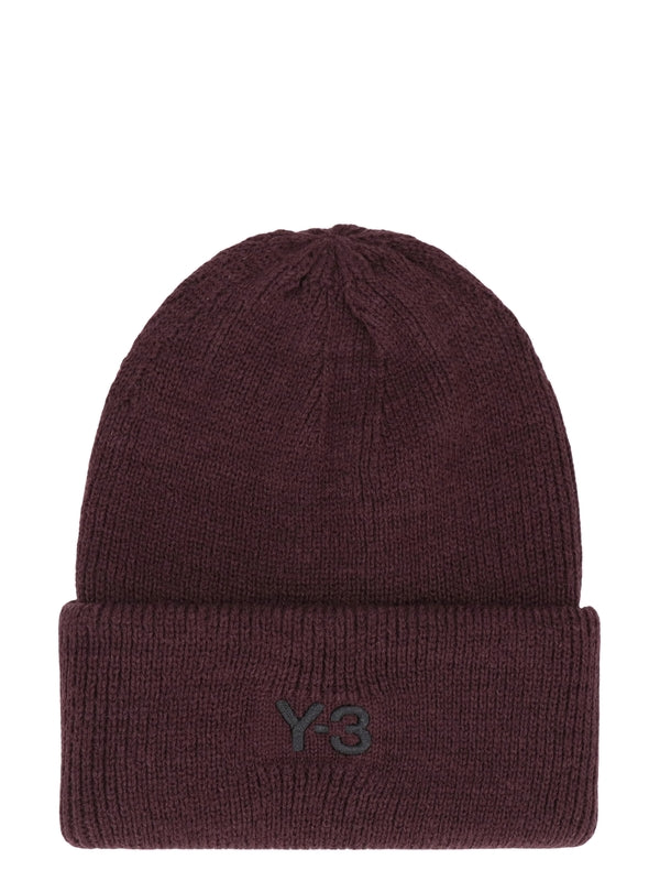 Y-3 Burgundy Beanies