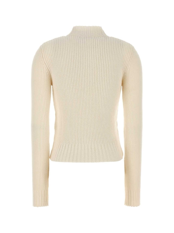 Zip Detail Wool Sweater