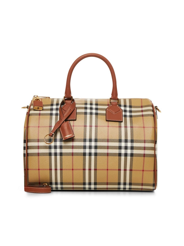 Check Pattern Boston Bag