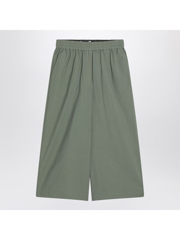 Cotton-Blend Cropped Pants