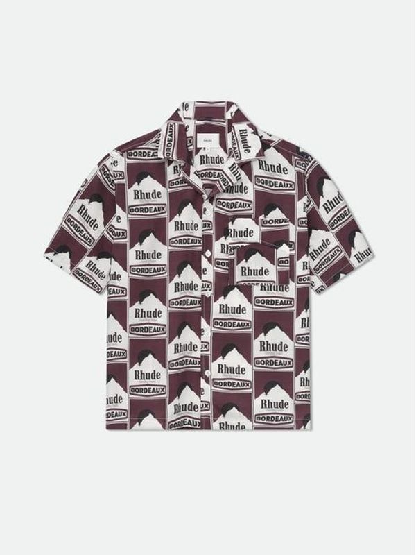 Graphic Logo Printing Silk Shirt