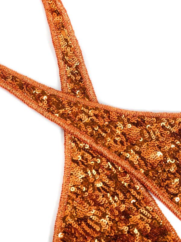 Sequin Halterneck Bikini Set