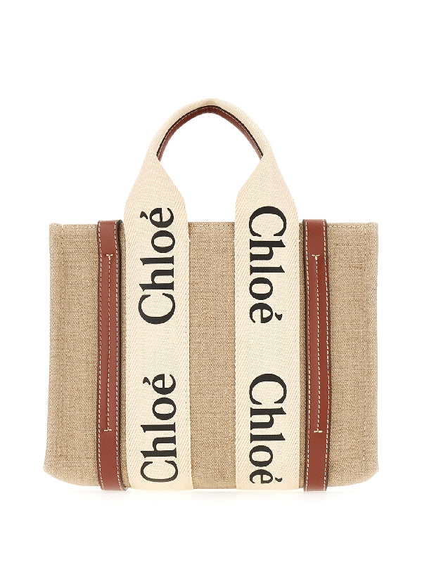 Woody Logo Small Tote Bag